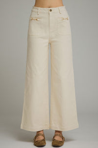 WIDE LEG WITH POCKET ACCENT PANTS
