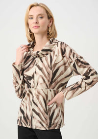 JOSEPH RIBKOFF SWEATER TUNIC LUREX BOXY