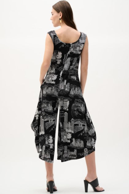 RIBKO JUMPSUIT SILKY KNIT CULOTTE