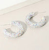WONA EARR BLING STUDDED HOOP