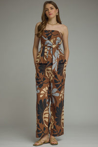 MULTI FLORAL DRAWSTRING PANTS
