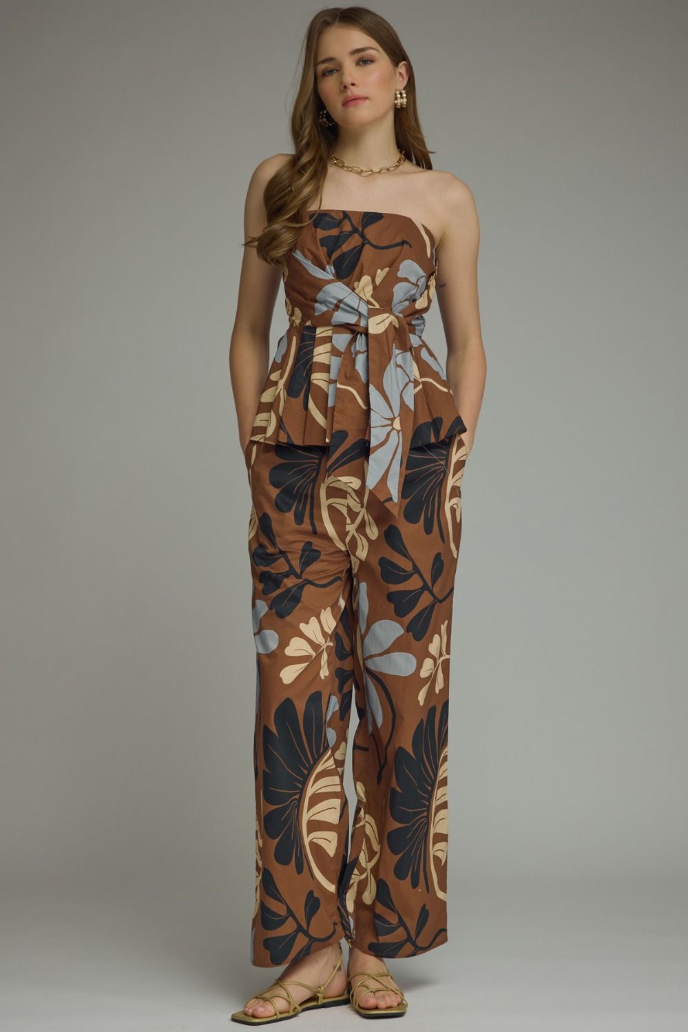 MULTI FLORAL DRAWSTRING PANTS