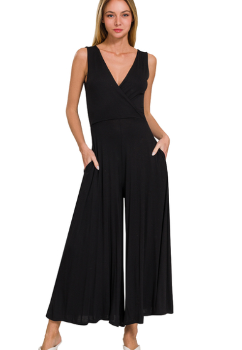 V NECK JUMPSUIT