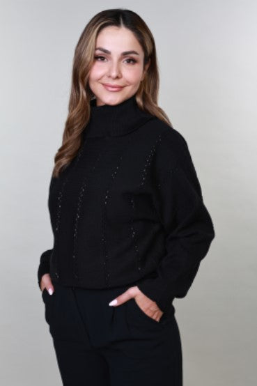 ALINA TURTLENECK BEAD DETAIL