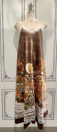 V NECK ABITO FLORAL DRESS