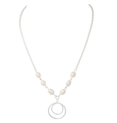 MERX NECKL CIRCLE PEARL