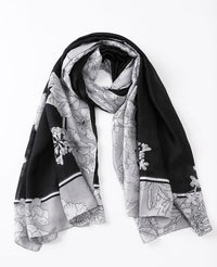 FLORAL TONE ON TONE SCARF