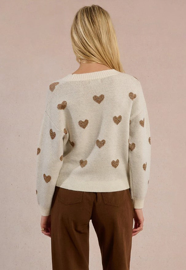 MOLLY KNIT HEART CARDIGAN