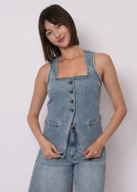 RD DENIM VEST BTTNS