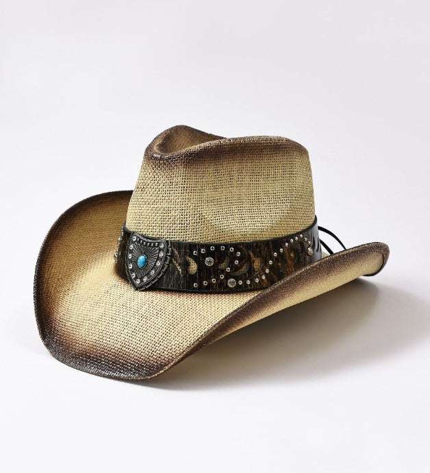 TIGHT STRAW STRUCTURED HAT