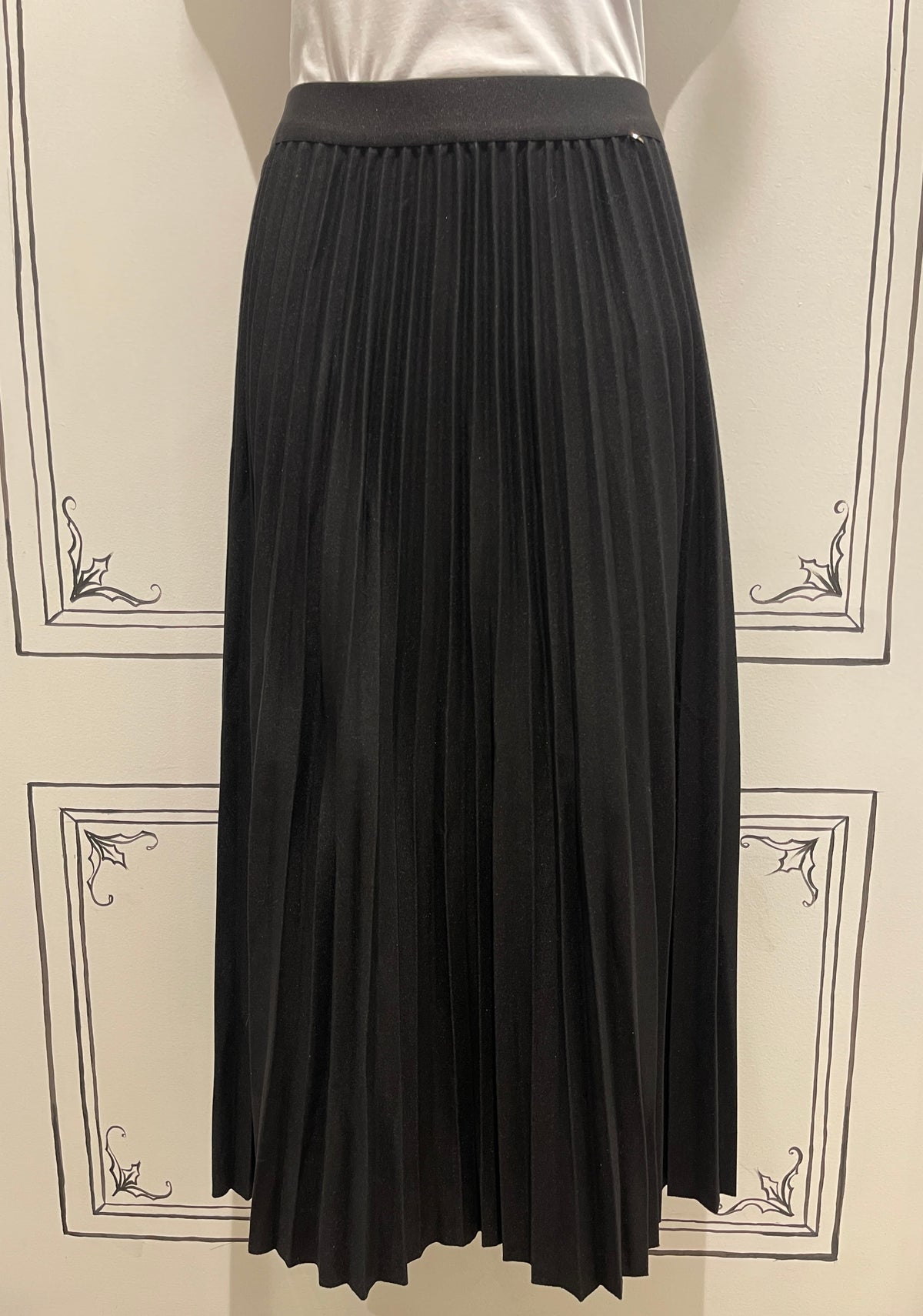 ROL SKIRT ELASTIC WAIST PLEATED MIDI