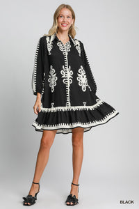 UM DRESS ABSTRACT PRINT MINI