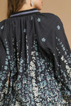 UM BLOUSE V NK PRINT L/S