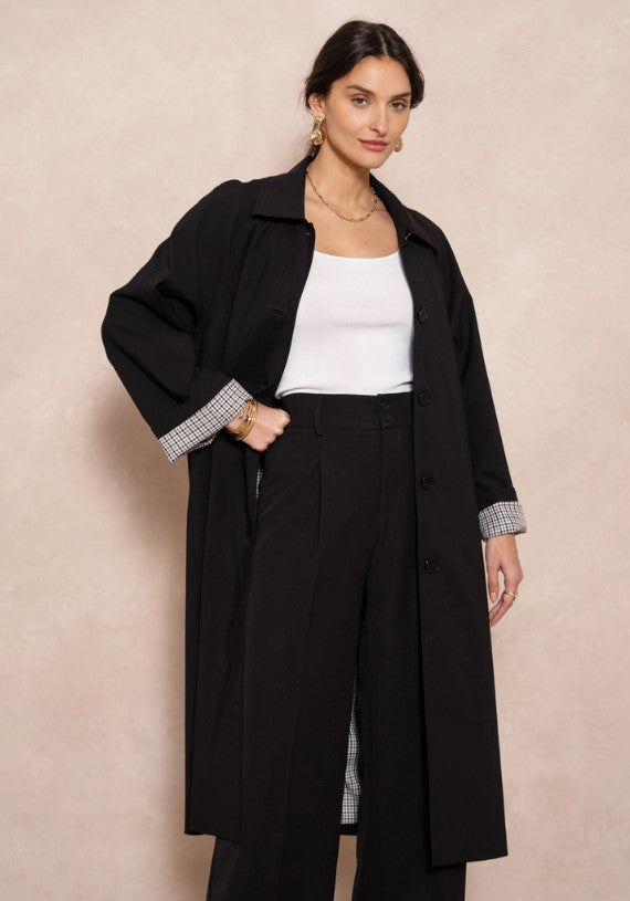 ATTENTIF COAT LONG FLUID TRENCH