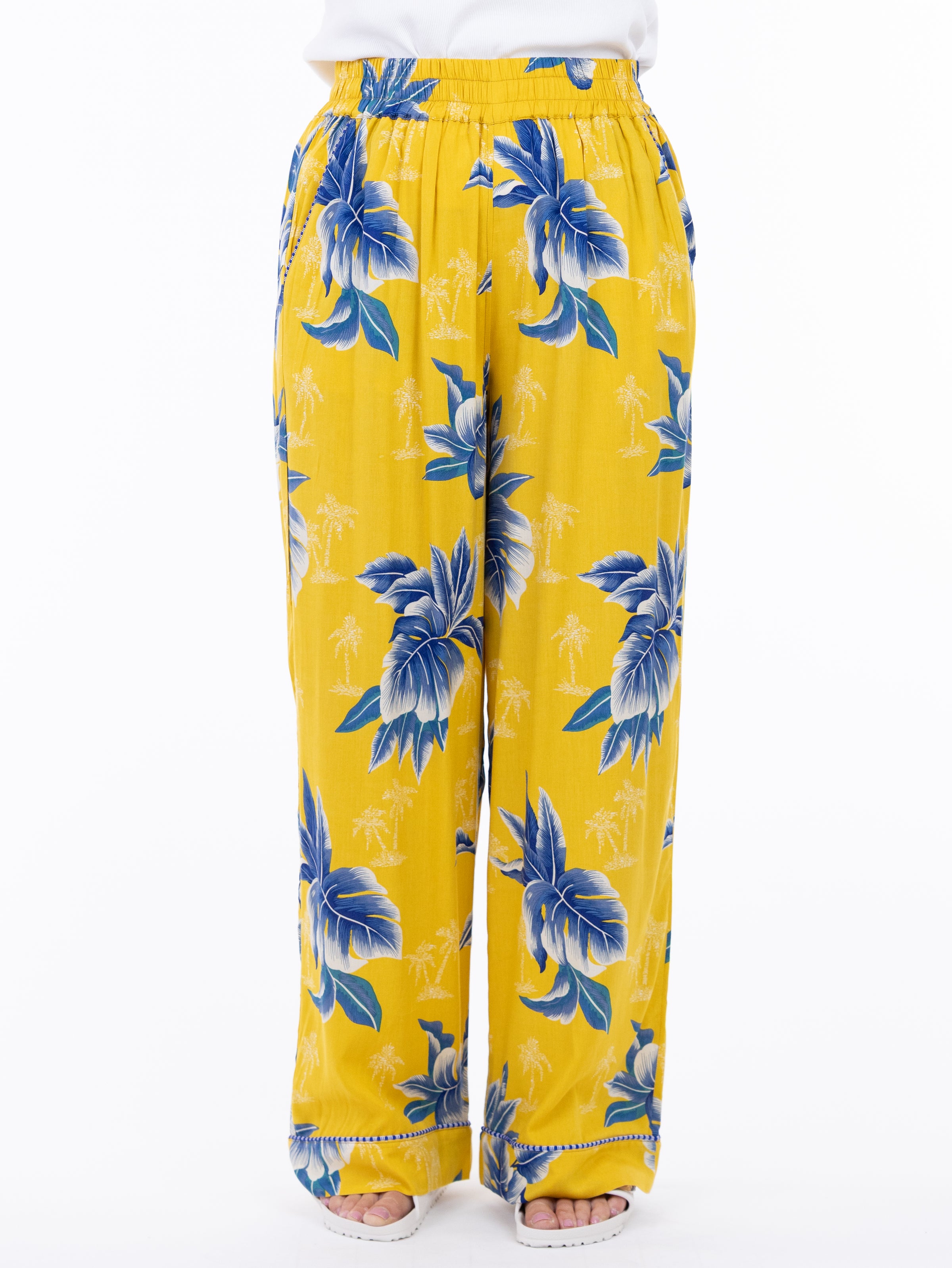 SHANNON PASSERO PALM PRINT PANT