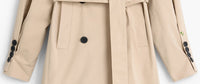 DESIGUAL LAPEL COLLAR TRENCH COAT WITH HOODIE