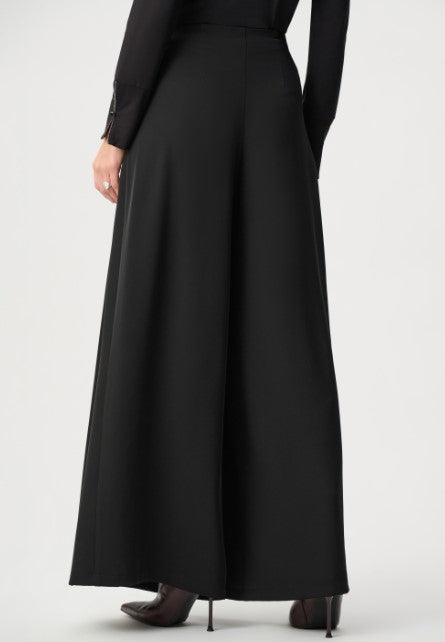 JOSEPH RIBKOFF WIDE LEG WOVEN TWILL PANT