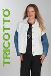 TRICOTTO JACKET BUTTON UP TWO TONE