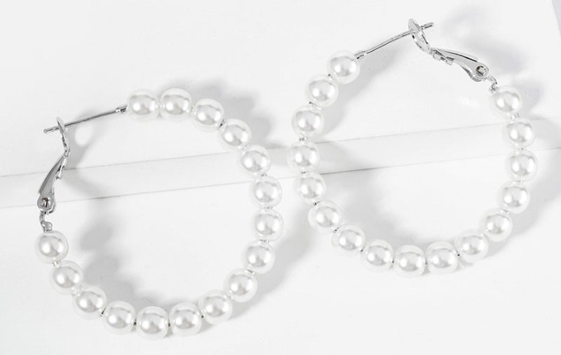 WONA EARR PEARL BEADED HOOP