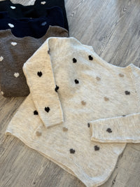 WINNI SWEATER KNIT L/S MULTI SHADE HEARTS