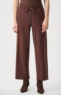 RIBKOFF PANT SEQUIN KNIT DRAWSTRING CULOTTES