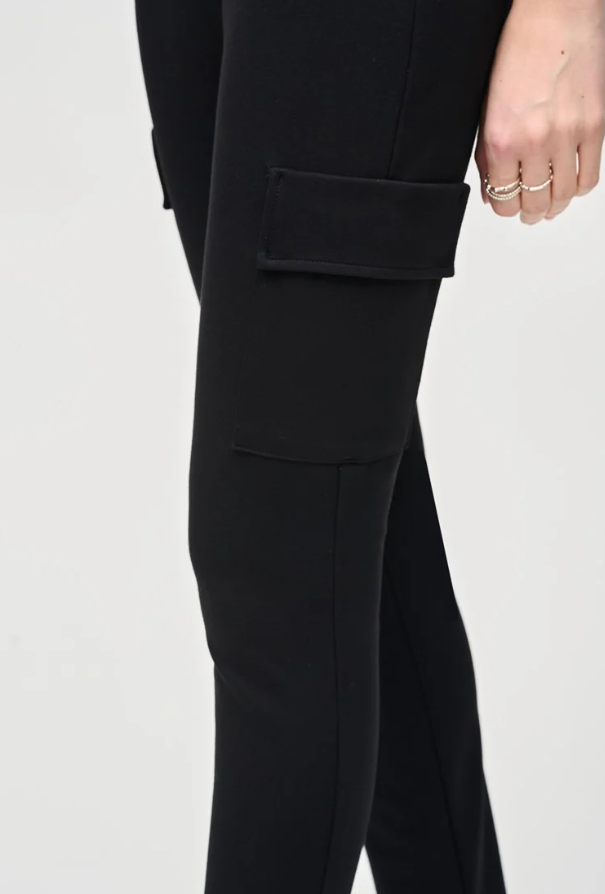 RIBKO PANT SILK KNIT CARGO