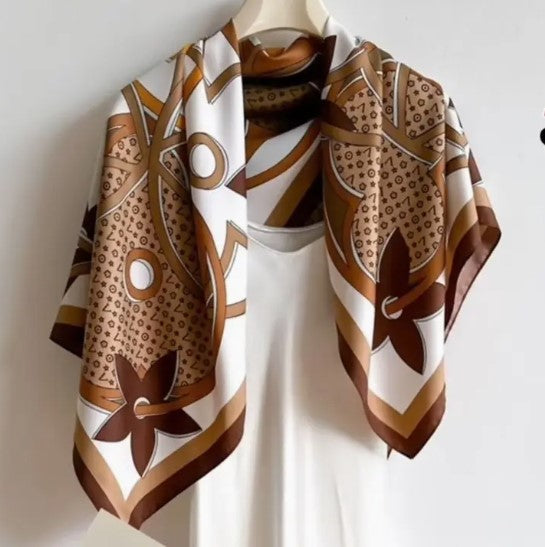 SCARF MULTI PATTERN SILKY BANDANA SQUARE