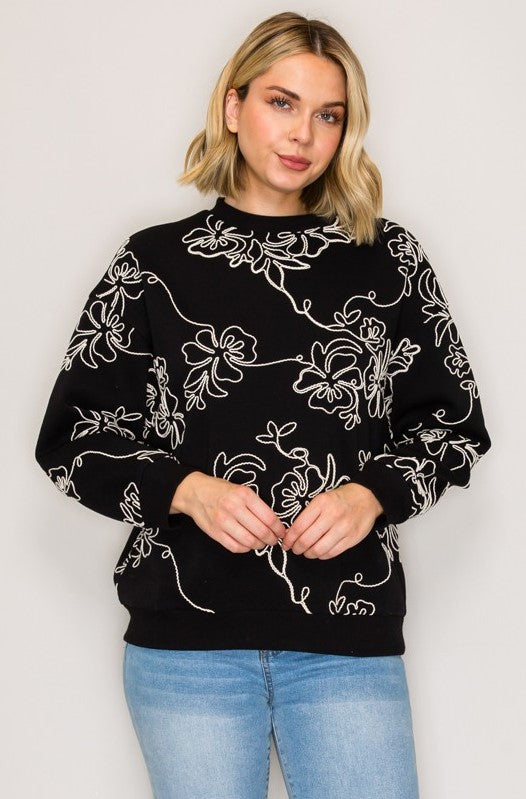 FLORAL SWEATER