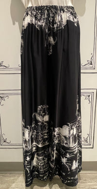 2 PIECE SET - 3/4 SLEEVE BUTTON UP WITH PULL ON PANTS