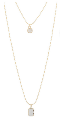MERX NECKL SHINY CLR CRYSTL