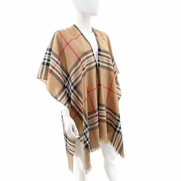 FRAAS SCARF PONCHO PLAID