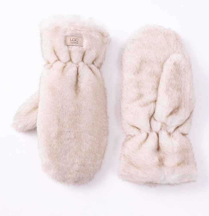 WELL GLOVE LEO MITTEN FAUX FUR