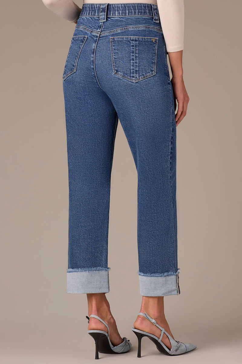 W&W HI-RISE BOYFRIEND W FRAY BLUE