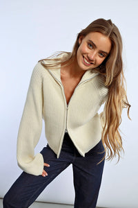 MOLLY BRACKEN ZIP UP SWEATER