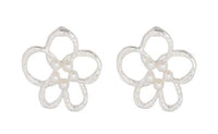 MERX EARR LOOP FLOWER W/PEARL