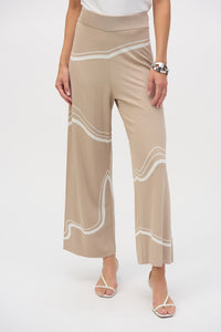 RIBKO PANT SWTR ABSTRCT JACQ KNIT