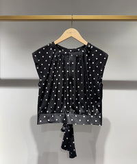 SHORT SLEEVE TIE BACK TOP
