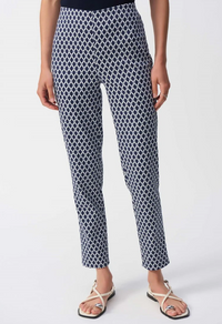 JOSEPH RIBKOFF JACQUARD GEO SLIM FIT PANT