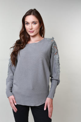 ALINA PULLOVER FLORAL SLEEVE