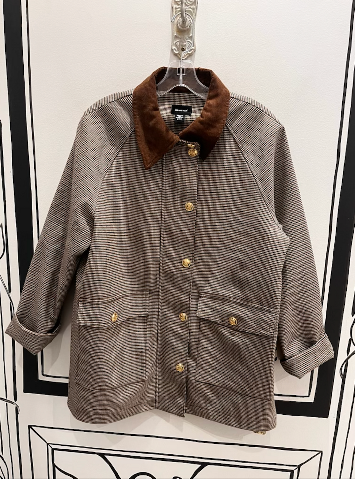 RD BARN JACKET HOUNDSTOOTH
