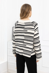ORANGE KNIT PULLOVER STRIPE