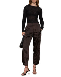SANCTUARY SATIN TAPERED PANT