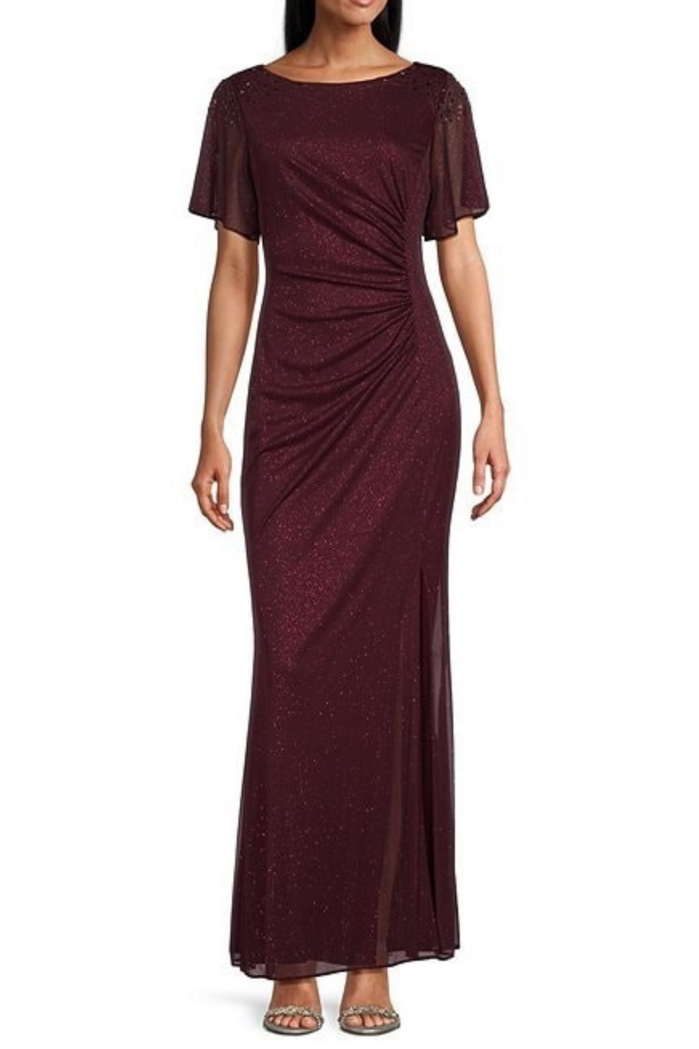 SL GOWN SPRKL S/SLV