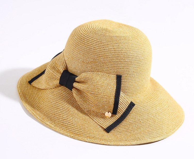 CASUAL LAMP STRAW BOW HAT