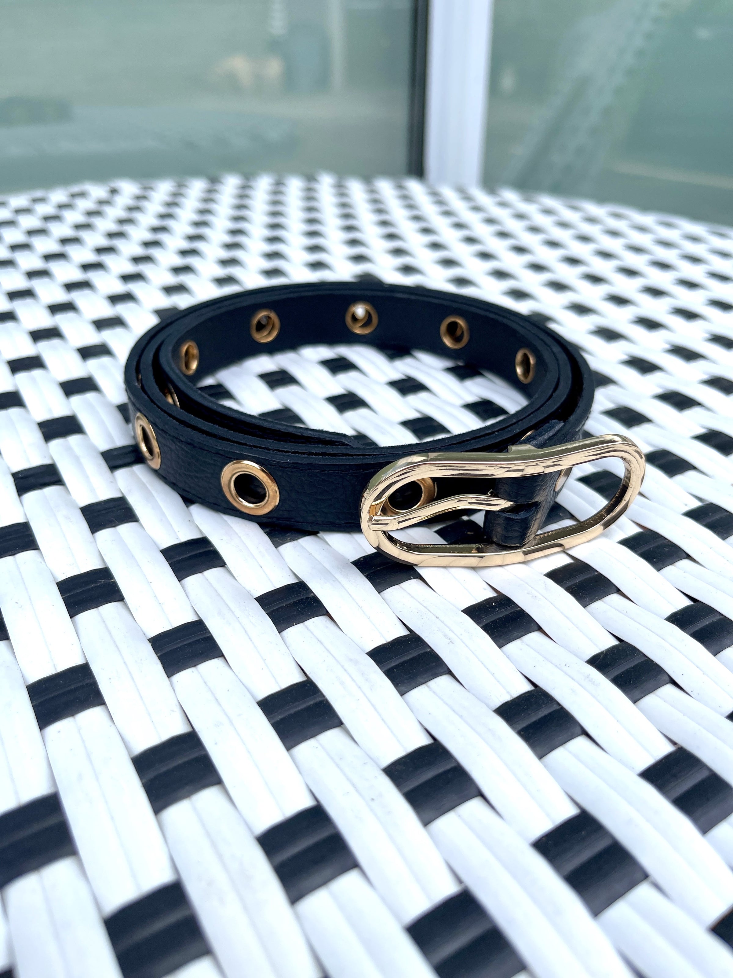 ITALIAN LEATHER GROMMET BELT