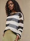 JOSEPH RIBKOFF STRIPED KNIT PULLOVER