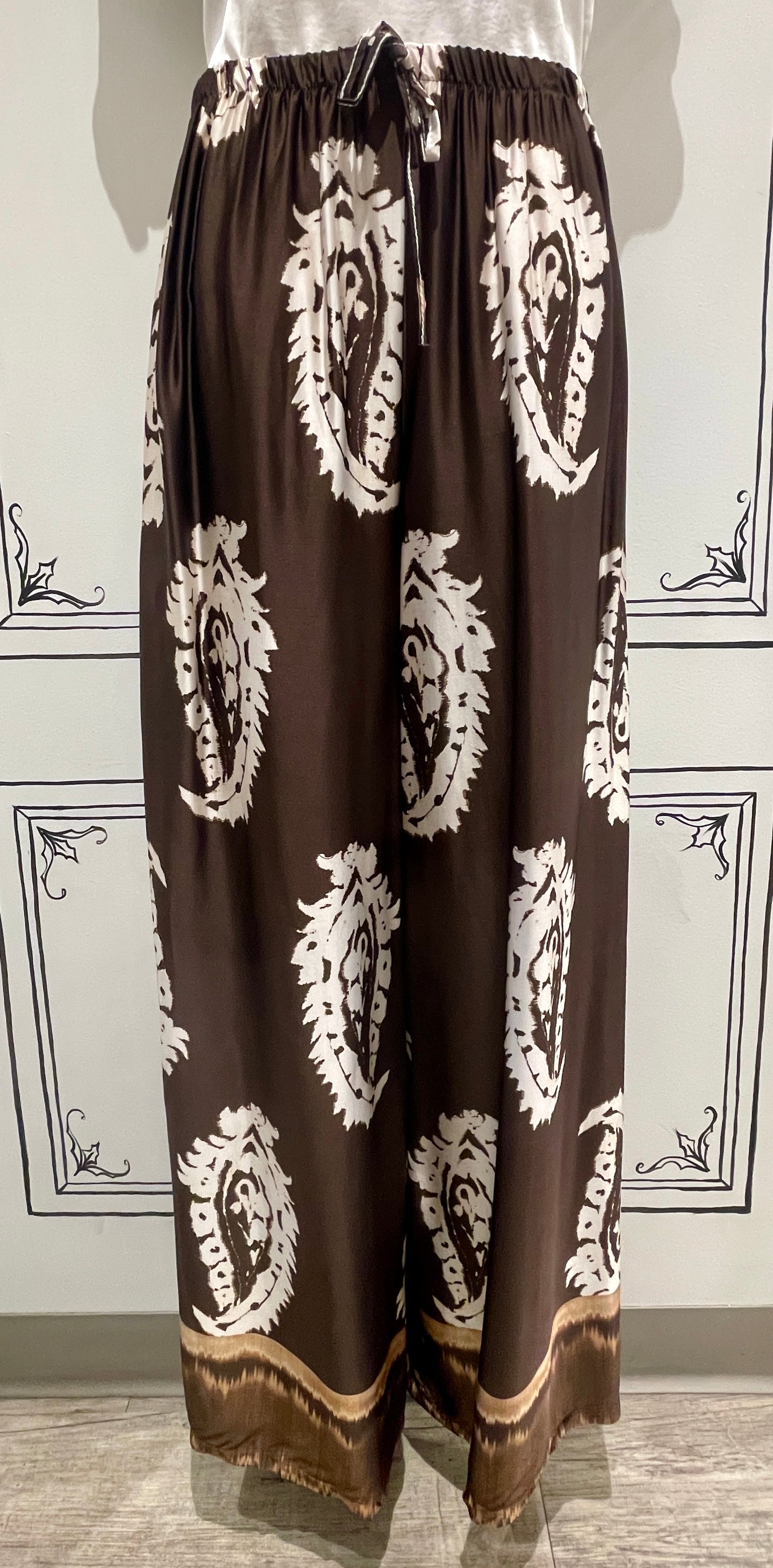 2 PIECE SET - 3/4 SLEEVE BUTTON UP WITH PULL ON PANTS