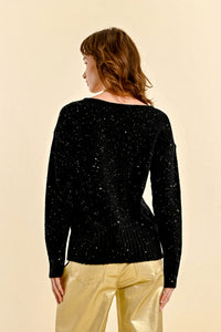 MOLLY BRACKEN KNIT SWEATER WITH SEQUINS