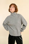 MOLLY BRACKEN TURTLENECK PUFF SLEEVE SWEATER