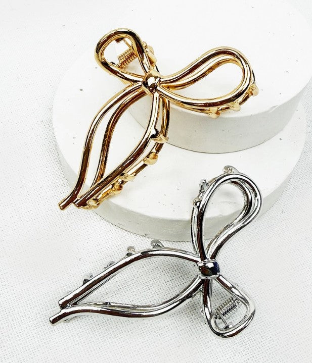 LOVE HAIRCLIP METAL BOW